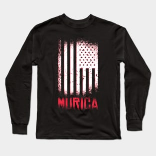 Murica American Flag Long Sleeve T-Shirt